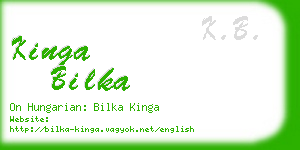 kinga bilka business card